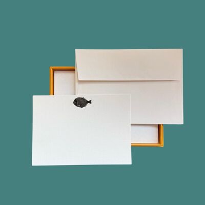 Lino Fish with Laid Envelopes