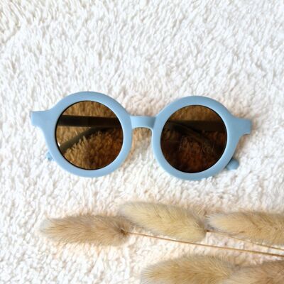 Gafas de sol redondas UV400 para bebés y niños - Azul claro