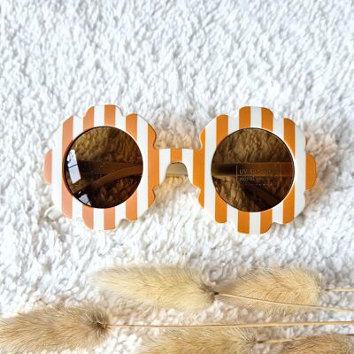 Gafas de sol para bebés y niños UV400 flor - Rayas Camel / Beige