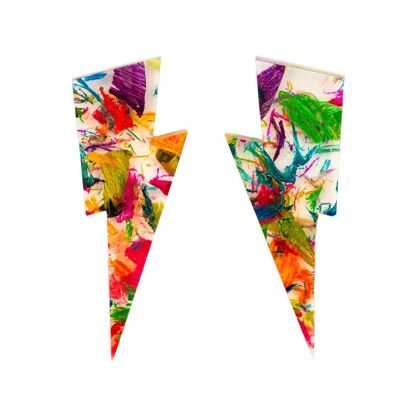 Lightning Bolt Recycled Skateboard & Resin Studs