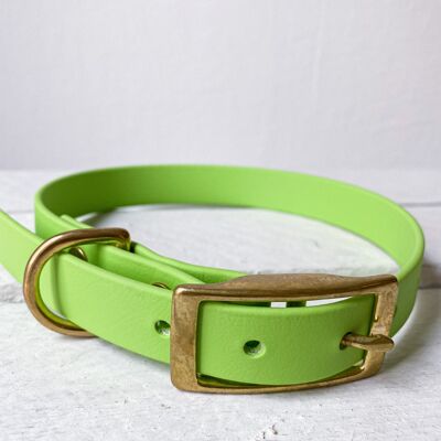 Collier Biothane vert pomme - xxxs