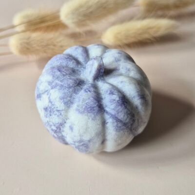 Gemstone Pumpkin Carving Lavender Jade / Lepidolite Quartz Mix 7cm – Hand Carved Autumn Magic for Halloween Decoration (copy) (copy) (copy) (copy) (copy)