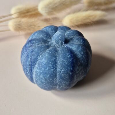 Gemstone Pumpkin Carving Blue Aventurine 7cm – Hand-Carved Autumn Magic for Halloween Decoration