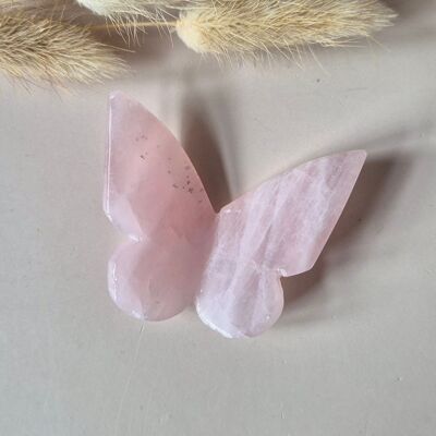 Gemstone Butterfly 6x5 cm – Rose Quartz