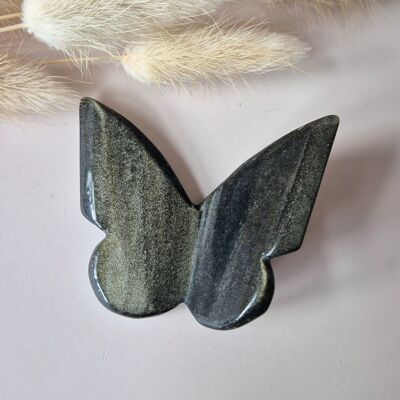 Gemstone Butterfly 6x5 cm – Golden Obsidian