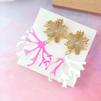 Pendientes de coral holográfico