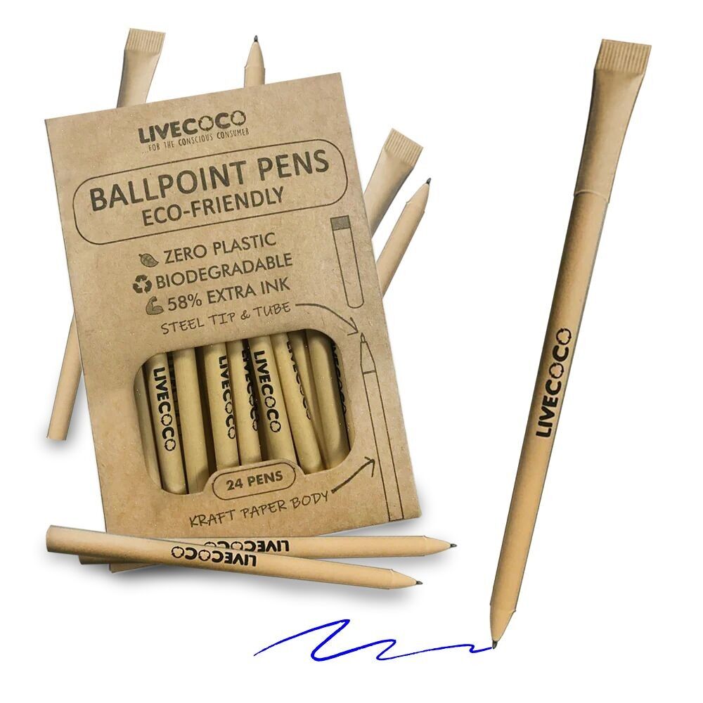 Bolígrafos de tinta azul - Paquete de 24