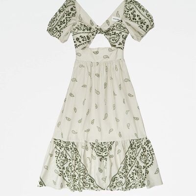 Robe longue Master Green à imprimé cachemire