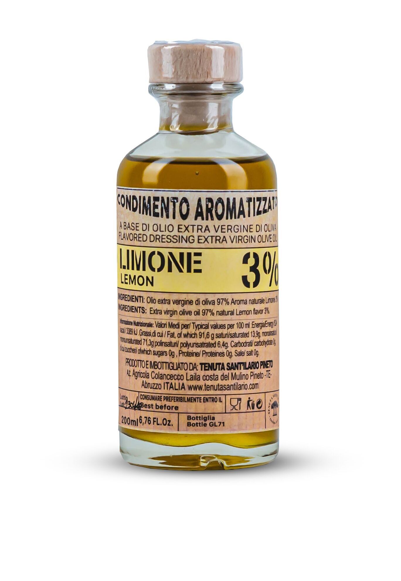 Lemon Flavored Olive Oil – Old Pharmacy Bottle (200ml)