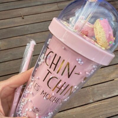 Glass straw confetti cheers to the ugly