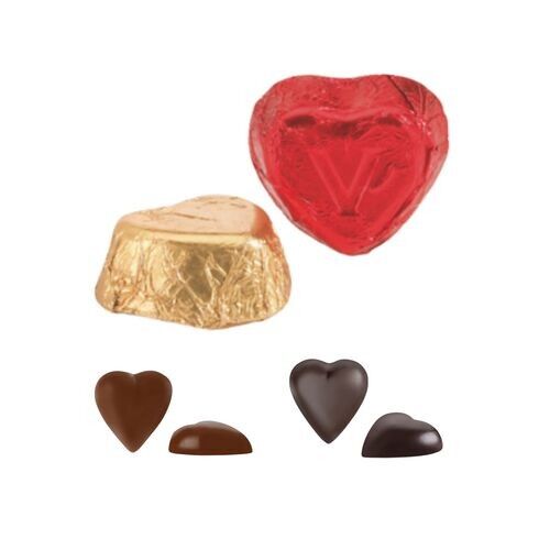 Caja pequeña de corazón de metal para San Valentín – Chocolate con leche y negro al 75 % – 48 g – Venchi