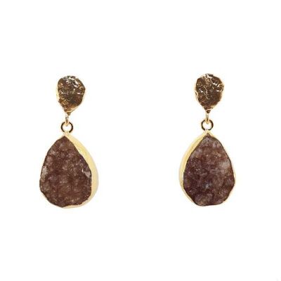 Brown Drop Earrings