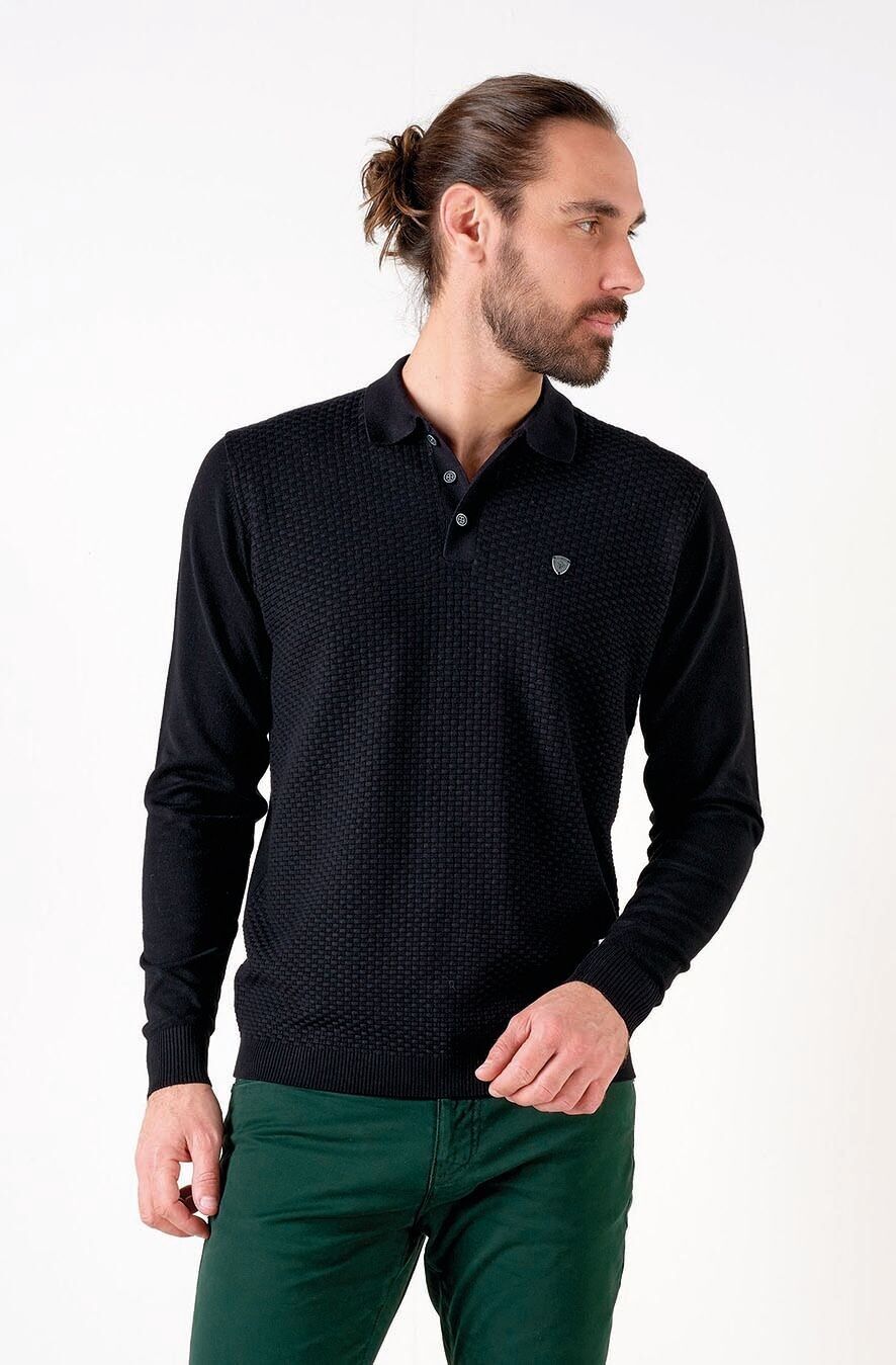 Polo de punto jacquard GT91230