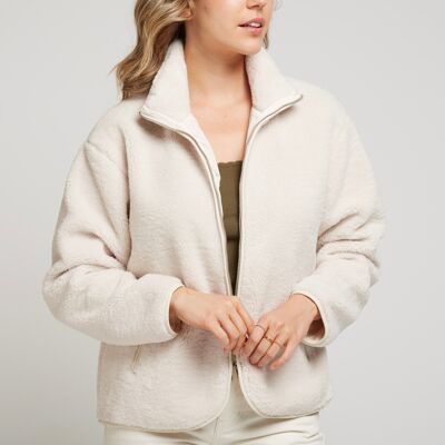 VODKA - Faux leather trimmed sheepskin jacket