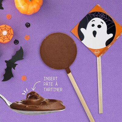 CHOCODIC - Sucettes en chocolat intérieur pâte à tartiner - CHOCOLAT HALLOWEEN ARTISANAL ET FRANCAIS