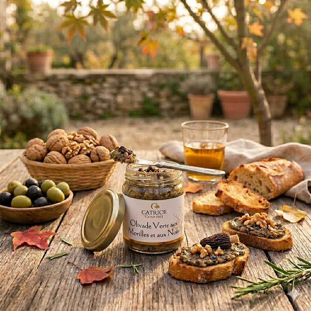 Olive Spread - Green Olive Spread with Morels & Walnuts 80g