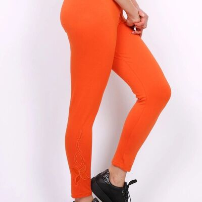 Leggings naranjas de talla grande (B207)