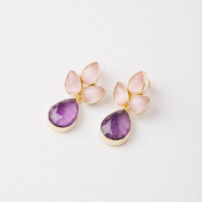 Orecchini Willow Ed. Ametista rosa e viola limitata