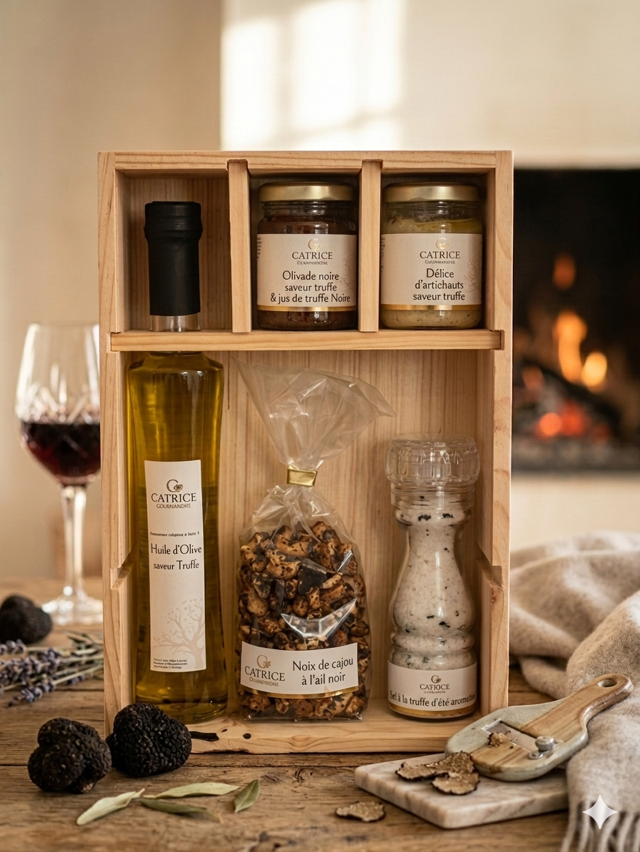 Gourmet gift box - Truffled Flavors Wood Box