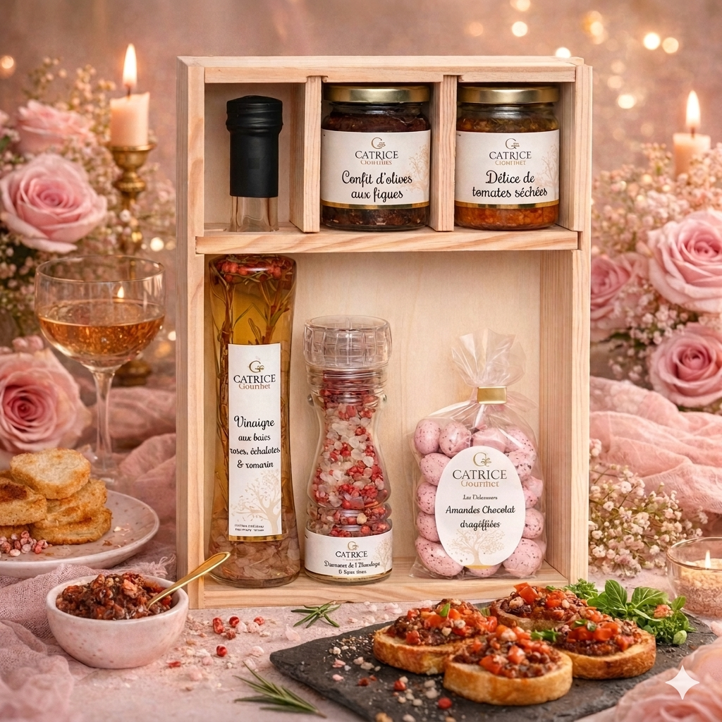 GOURMET GIFT BOX - Pink Gourmet Wooden Box