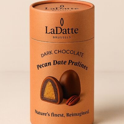 Pralinés de dátiles con nueces pecanas y chocolate negro