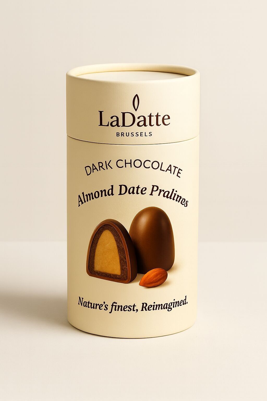 Pralinés de dátiles con almendras y chocolate negro