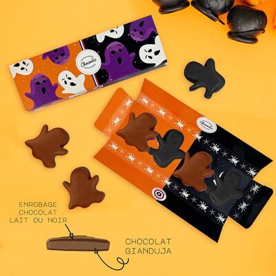 CHOCOLATE GHOST GIANDUJA | Halloween chocolate | Chocodic artisanal chocolate