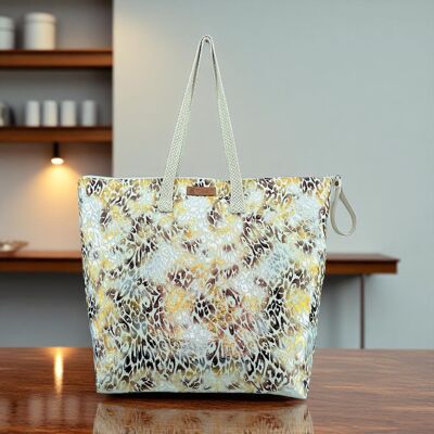 Bolso tote grande Lucette, "Savannah" blanco