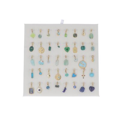 Kit de 40 charms - dorado multi 4 - expositor incluido
