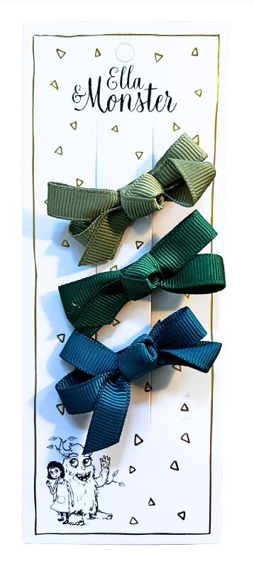 Haarspangen-Set – Waldschleifen