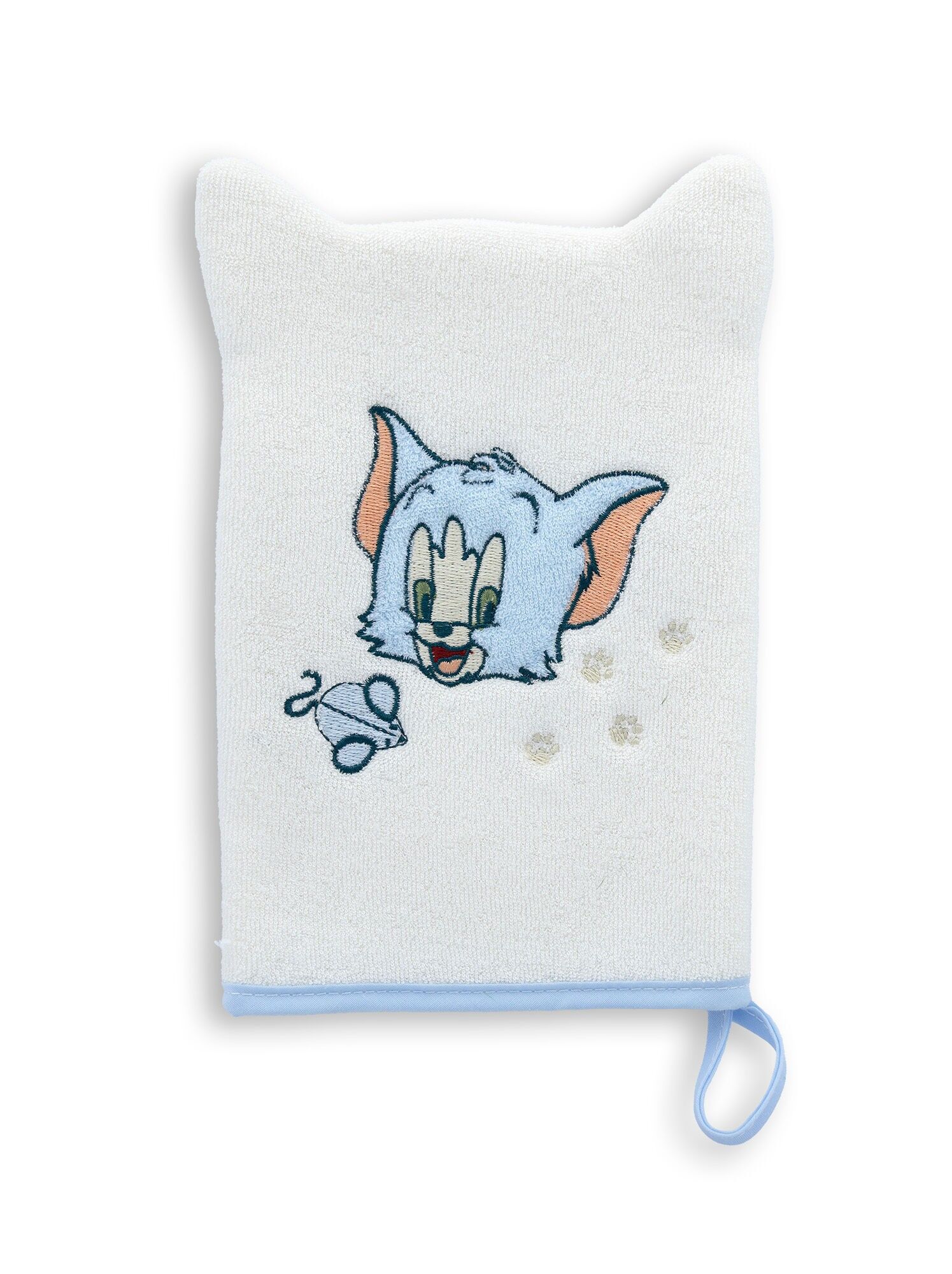 Tom Embroidered Wash Mitt - Tom & Jerry - Baby & Child - 100% cotton