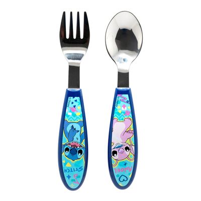 STOR SET CUBIERTOS METALICOS 2 UDS STITCH DRAWING