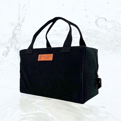 Borsa termica Ice Cube S, "Corduroy" nera