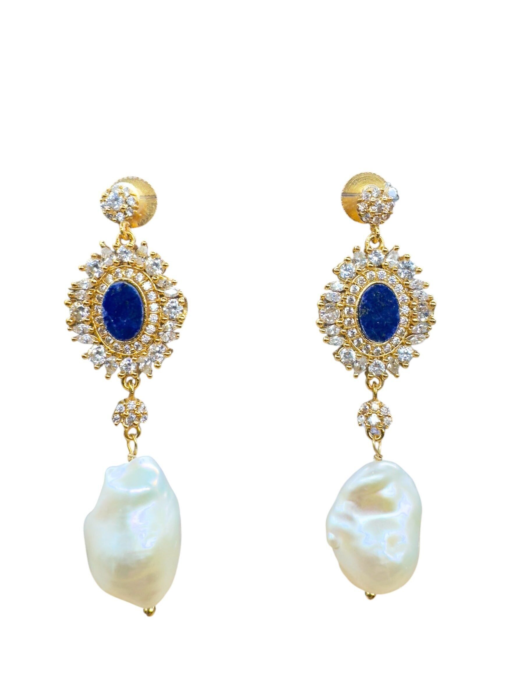 Orecchini Eminence Shine, Lapislazzuli e Perle