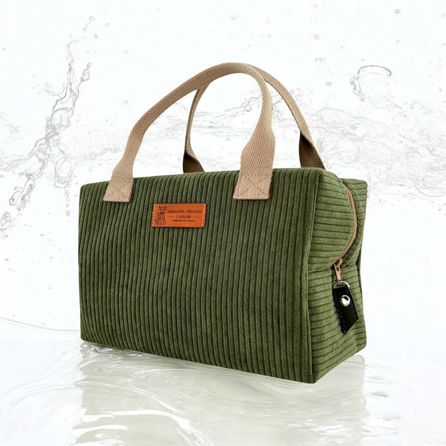 Bolsa térmica Ice Cube S, color caqui "pana"