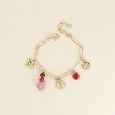 Bracelet - trèfle, soleil, fleurs, coeur