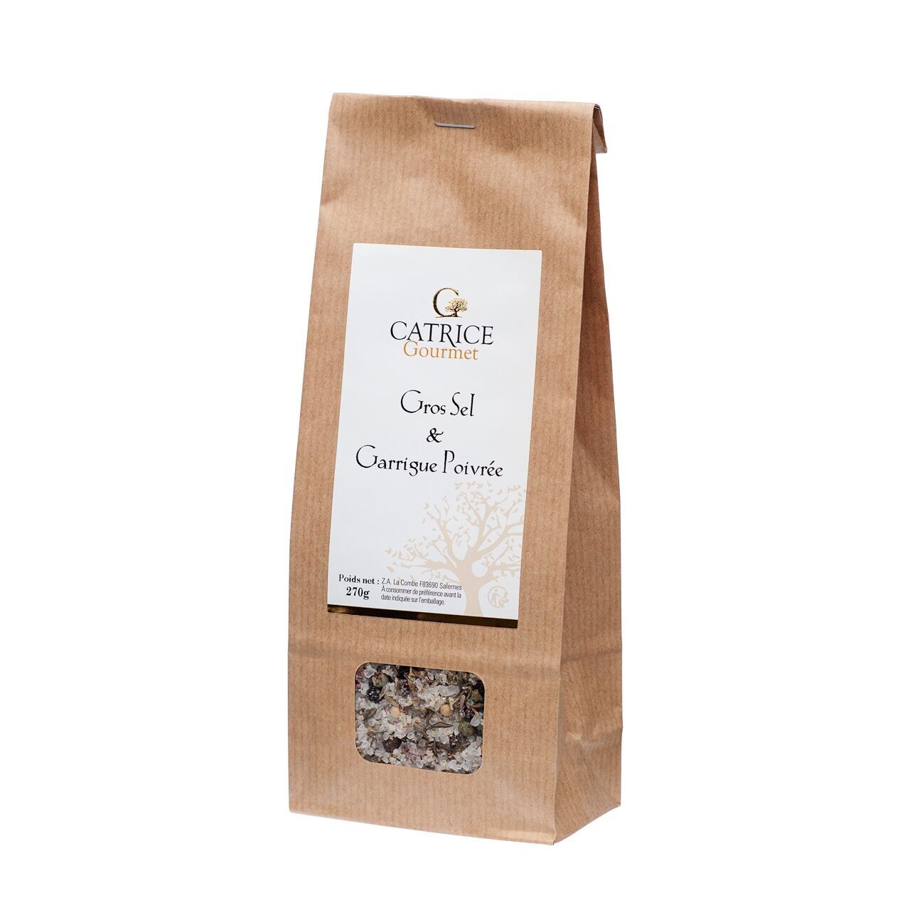 Salt & Pepper Garrigue (thyme, garlic, 5 berries) Kraft bag 270g