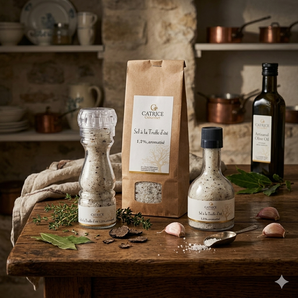 Summer truffle salt, flavored Kraft bag 335g