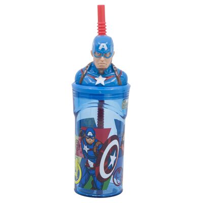 STOR VASO FIGURITA 3D 360 ML AVENGERS SEVEN WONDERS CAPTAIN AMERICA