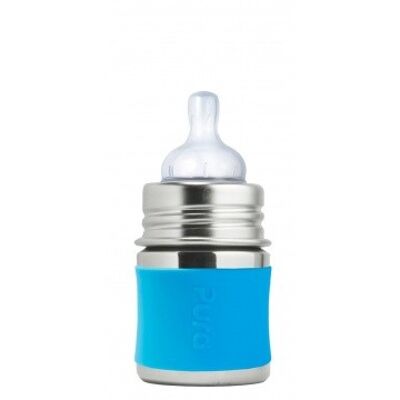 Pura teat bottle 150 ml + aqua sleeve