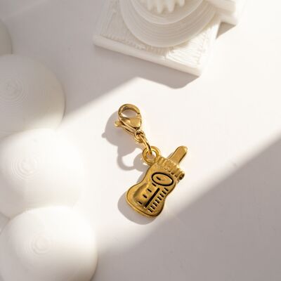 Gold-plated stainless steel baby bottle pendant charms