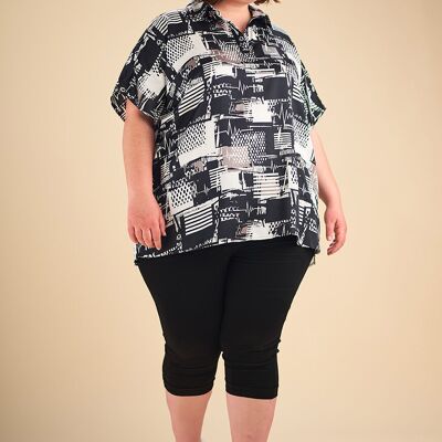 Plus Size Printed Blouse (C6221)