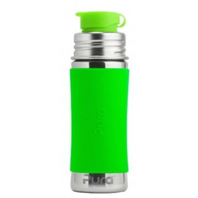 Pura sports bottle 325 ml + green sleeve