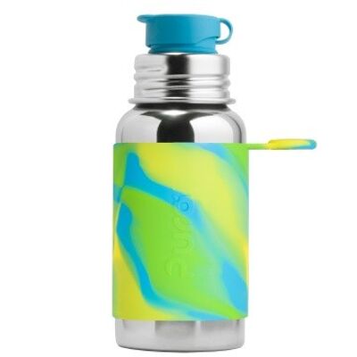 Pura sports bottle 550 ml + aqua swirl sleeve