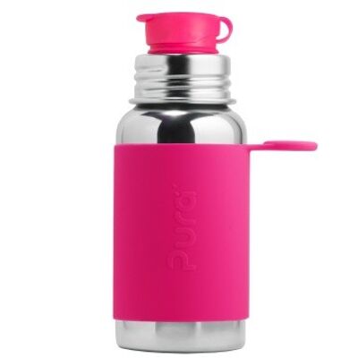Botella deportiva Pura 550 ml + funda rosa