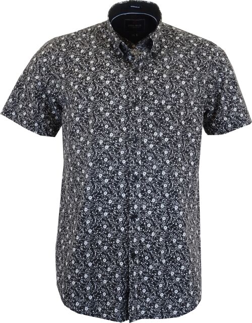 Cool Blue kortärmsskjorta mönstrad - 399 kr - Black