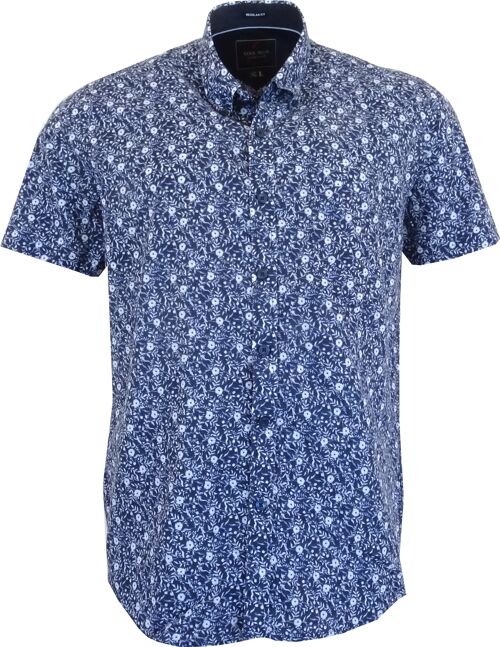 Cool Blue kortärmsskjorta mönstrad - 399 kr - Navy
