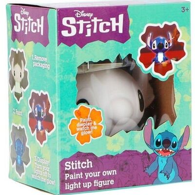 Figurine lumineuse Disney Stitch à peindre + lumière 14x17cm