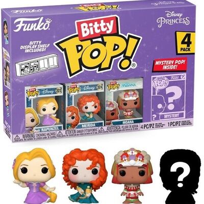 Figurines - Disney - Pack de 4 Bitty Pop! - Princesse Raiponce - Multicolore - Vinyle