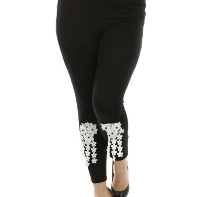 Plus size leggings with embroidery (B170)